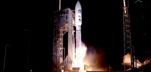 NOAA's GOES-R satellite, a revolutionary next-generation geostationary weather satellite, lifted off from Cape Canaveral, Florida, on Saturday night." title="NOAA's GOES-R satellite, a revolutionary next-generation geostationary weather satellite, lifted off from Cape Canaveral, Florida, on Saturday night. (NASA)